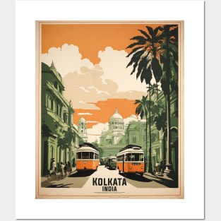 Kolkata India Vintage Tourism Travel Posters and Art